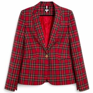 Tommy Hilfiger Red Plaid Women's Blazer size 4